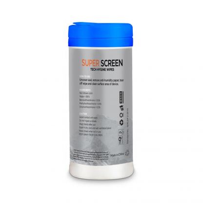 Eiger Super Screen Cleaning Wipes 80 Pack - 80 броя антибактериални кърпички за почистване на дисплей на смартфони, таблети, монитори и др. 2