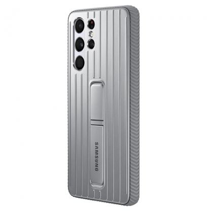 Samsung Protective Standing Cover EF-RG998CJ - оригинален хибриден кейс за Samsung Galaxy S21 Ultra (сив) 4