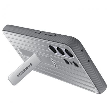 Samsung Protective Standing Cover EF-RG998CJ - оригинален хибриден кейс за Samsung Galaxy S21 Ultra (сив) 5