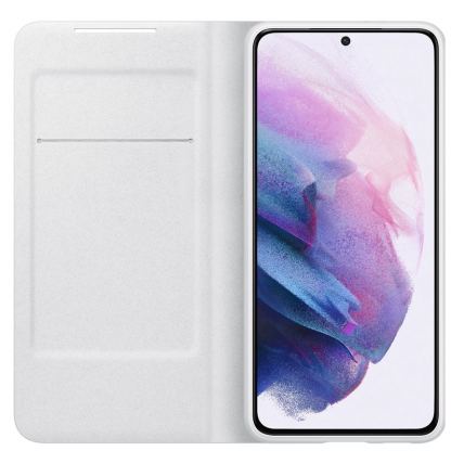 Samsung LED View Cover EF-NG996PJ - оригинален калъф през който виждате информация от дисплея за Samsung Galaxy S21 Plus (светлосив) 3