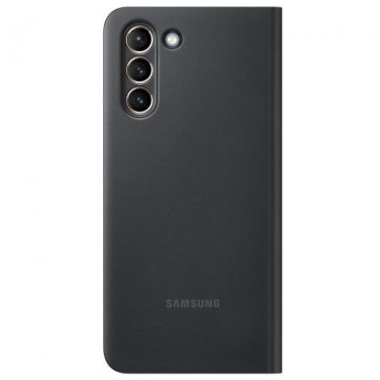 Samsung Clear View Cover EF-ZG991CB - оригинален кейс, през който виждате информация от дисплея за Samsung Galaxy S21 (черен) 2