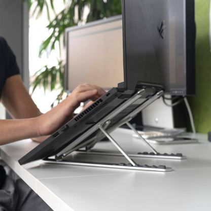 4smarts Foldable 2.0 Aluminium Stand for Laptops - сгъваема алуминиева поставка за MacBook и лаптопи до 17 инча (сребрист) 7