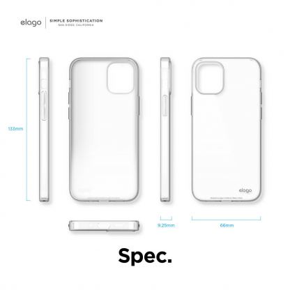 Elago Clear Silicone Case - силиконов (TPU) калъф за iPhone 12 mini (прозрачен) 8