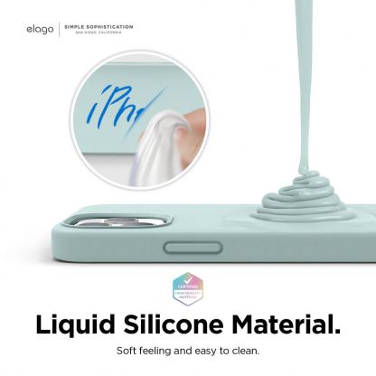 Elago MagSafe Soft Silicone Case - силиконов (TPU) калъф с вграден магнитен конектор (MagSafe) за iPhone 12, iPhone 12 Pro (зелен) 5