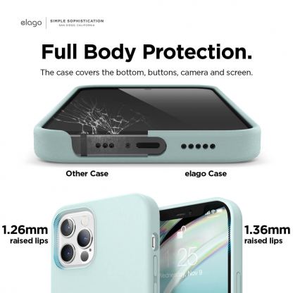 Elago MagSafe Soft Silicone Case - силиконов (TPU) калъф с вграден магнитен конектор (MagSafe) за iPhone 12, iPhone 12 Pro (зелен) 6