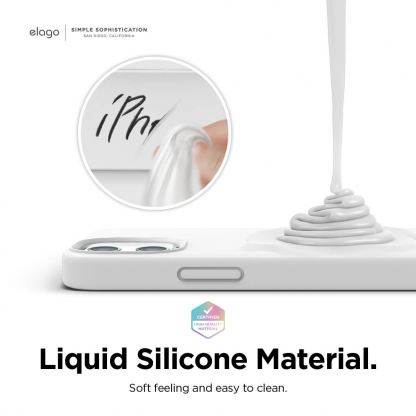 Elago MagSafe Soft Silicone Case - силиконов (TPU) калъф с вграден магнитен конектор (MagSafe) за iPhone 12 mini (бял) 4