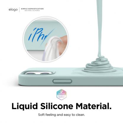 Elago MagSafe Soft Silicone Case - силиконов (TPU) калъф с вграден магнитен конектор (MagSafe) за iPhone 12 mini (зелен) 5