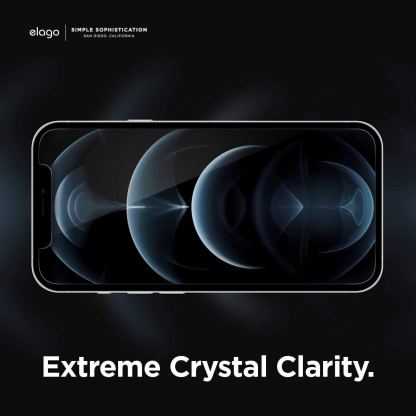 Elago Tempered Glass - калено стъклено защитно покритие за дисплея на iPhone 12 Pro Max (прозрачен) 2