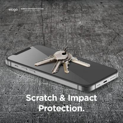 Elago Tempered Glass - калено стъклено защитно покритие за дисплея на iPhone 12, iPhone 12 Pro (прозрачен) 4