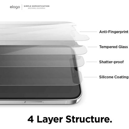 Elago Tempered Glass - калено стъклено защитно покритие за дисплея на iPhone 12 mini (прозрачен) 3