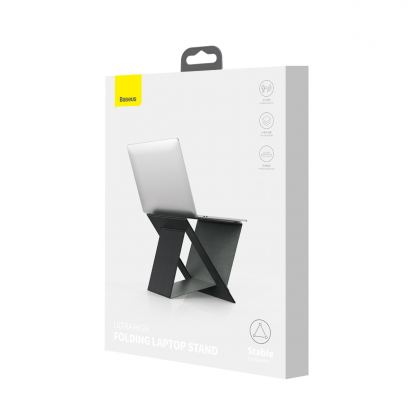 Baseus Ultra High Folding Laptop Stand - сгъваема поставка за MacBook и лаптопи до 16 инча (черен) 2