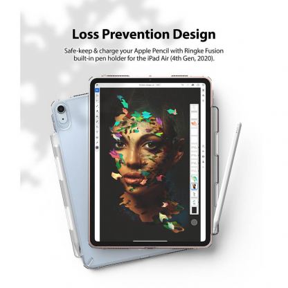 Ringke Fusion Case - удароустойчив хибриден кейс за iPad Air 4 (2020) (черен) 7