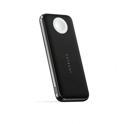 Satechi Quatro Wireless Power Bank 10000mAh - безжична външна батерия за мобилни устройства, Apple AirPods и Apple Watch (черен) 6