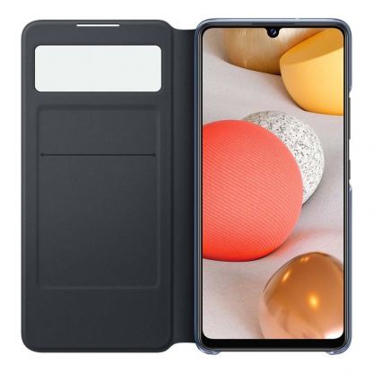Samsung Galaxy S-View Wallet Cover EF-EA426PBEGEE - оригинален калъф през който виждате информация от дисплея за Samsung Galaxy A42 5G (черен) 2