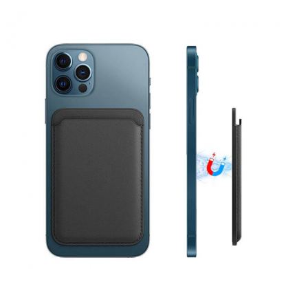 Tel Protect MagPocket - кожен портфейл (джоб) за прикрепяне към iPhone 12 mini, iPhone 12, iPhone 12 Pro, iPhone 12 Pro Max (зелен) 3