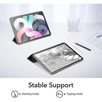 ESR Rebound Slim Case - полиуретанов калъф с поставка за iPad Air 4 (2020) (черен) 6