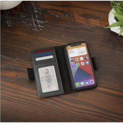 TwelveSouth BookBook - луксозен кожен калъф (с кейс) тип портфейл за iPhone iPhone 12 Pro Max (черен) 4