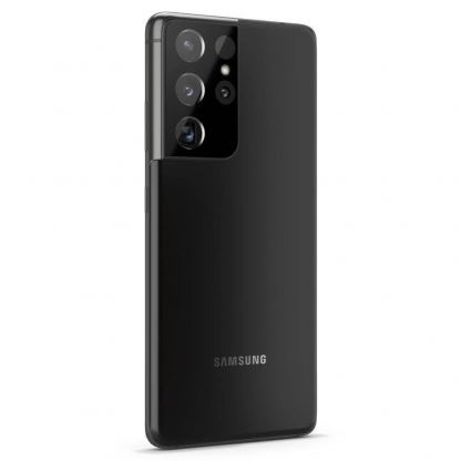 Spigen Optik Lens Protector - 2 броя предпазни стъклени протектори за камерата на Samsung Galaxy S21 Ultra (черен) 2