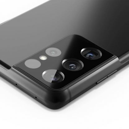 Spigen Optik Lens Protector - 2 броя предпазни стъклени протектори за камерата на Samsung Galaxy S21 Ultra (черен) 4