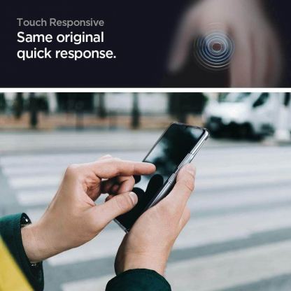 Spigen Glass.Tr Slim Tempered Glass - калено стъклено защитно покритие за дисплея на Samsung Galaxy A42 (черен-прозрачен) 6