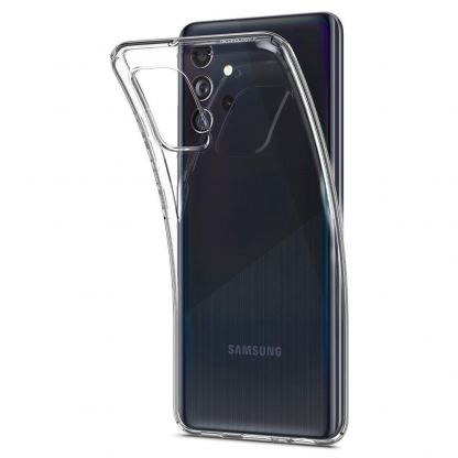 Spigen Liquid Crystal Case - тънък качествен силиконов (TPU) калъф за Samsung Galaxy A72 (прозрачен)  6