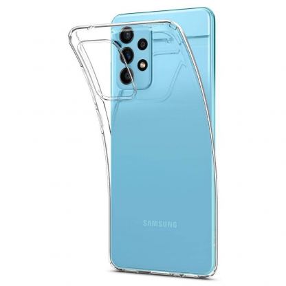 Spigen Liquid Crystal Case - тънък качествен силиконов (TPU) калъф за Samsung Galaxy A52 (прозрачен)  3
