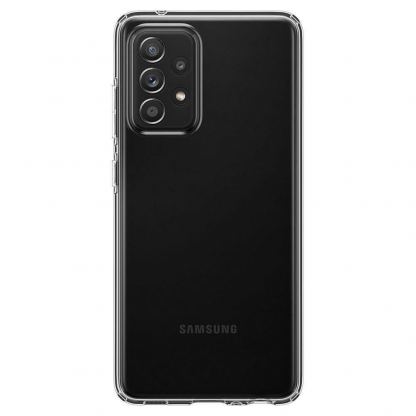 Spigen Liquid Crystal Case - тънък качествен силиконов (TPU) калъф за Samsung Galaxy A52 (прозрачен)  4