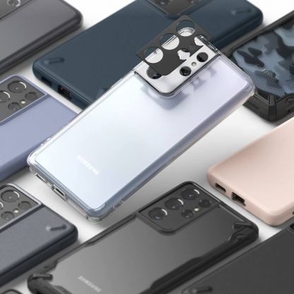 Ringke Camera Styling Lens Glass - предпазна плочка за камерата на Samsung Galaxy S21 Ultra (черен) 8