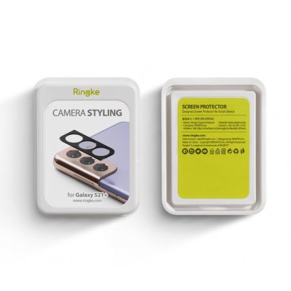 Ringke Camera Styling Lens Glass - предпазна плочка за камерата на Samsung Galaxy S21 Plus (черен) 5
