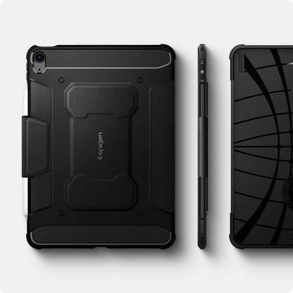 Spigen Rugged Armor Pro Case - хибриден удароустойчив кейс с поставка за iPad Air 4 (2020) (черен) 13
