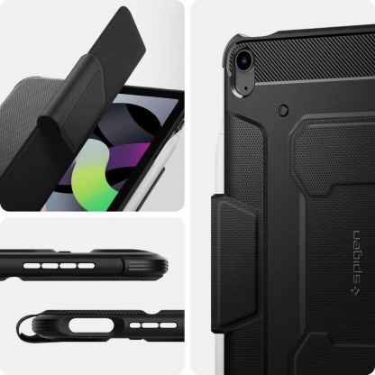 Spigen Rugged Armor Pro Case - хибриден удароустойчив кейс с поставка за iPad Air 4 (2020) (черен) 15