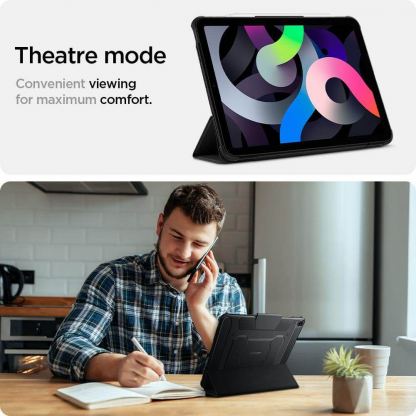 Spigen Rugged Armor Pro Case - хибриден удароустойчив кейс с поставка за iPad Air 4 (2020) (черен) 16