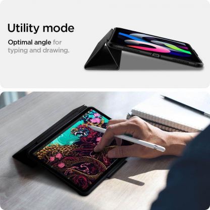 Spigen Rugged Armor Pro Case - хибриден удароустойчив кейс с поставка за iPad Air 4 (2020) (черен) 18