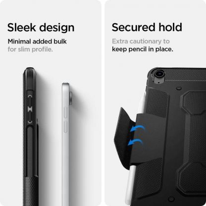 Spigen Rugged Armor Pro Case - хибриден удароустойчив кейс с поставка за iPad Air 4 (2020) (черен) 19