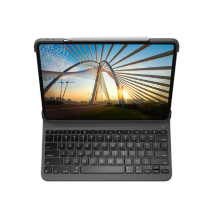 Logitech Slim Keyboard Folio Pro - безжична клавиатура, кейс и поставка за iPad Pro 12.9 M1 (2021), iPad Pro 12.9 (2020), iPad Pro 12.9 (2018) (черен) 4
