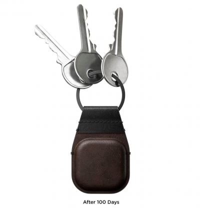 Nomad AirTag Leather Keychain - висококачествен ключодържател от естествена кожа за Apple AirTag (кафяв) 2