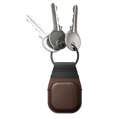 Nomad AirTag Leather Keychain - висококачествен ключодържател от естествена кожа за Apple AirTag (кафяв) 5