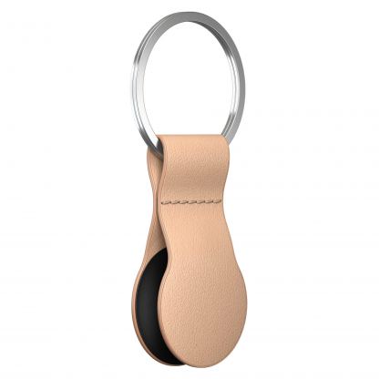 Nomad AirTag Leather Loop - висококачествен ключодържател от естествена кожа за Apple AirTag (светлокафяв) 2
