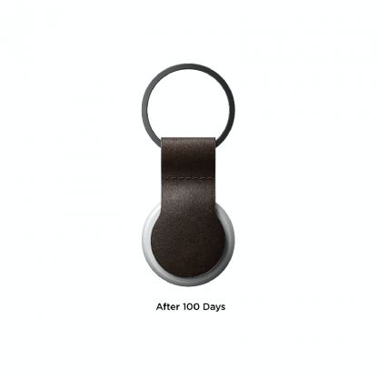 Nomad AirTag Leather Loop - висококачествен ключодържател от естествена кожа за Apple AirTag (тъмнокафяв) 6