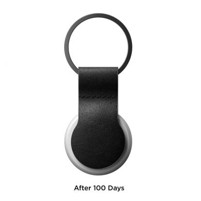 Nomad AirTag Leather Loop - висококачествен ключодържател от естествена кожа за Apple AirTag (черен) 2