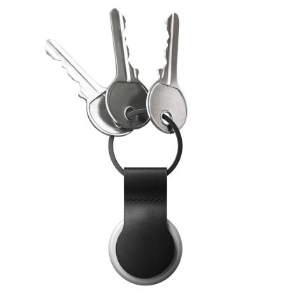 Nomad AirTag Leather Loop - висококачествен ключодържател от естествена кожа за Apple AirTag (черен) 5