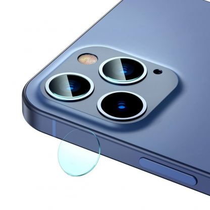 Baseus Gem Lens Film (SGAPIPH61P-JT02) - предпазни стъклени лещи за камерата на iPhone 12 Pro, iPhone 12 Pro Max (прозрачни) (2 броя) 5