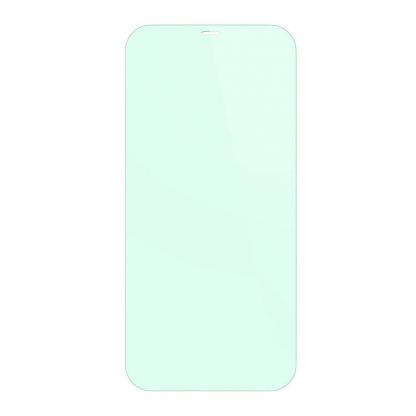 Baseus Full Coverage Green Tempered Glass Film with Anti Blue Light Filter (SGAPIPH67N-LP02) - стъклено защитно покритие за целия дисплей на  iPhone 12 Pro Max (прозрачен) (2 броя) 4