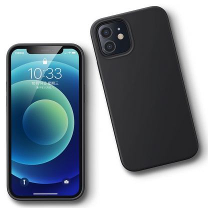 Ugreen Protective Silicone Case - силиконов (TPU) калъф за iPhone 12, iPhone 12 Pro (черен)  2
