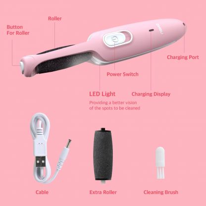 Abko Electric Callus Remover CR01 - безжична електрическа пила за крака (розов) 7