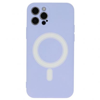 Tel Protect MagSilicone Case - силиконов (TPU) калъф с вграден магнитен конектор (MagSafe) за iPhone 12 Pro (лилав) 2