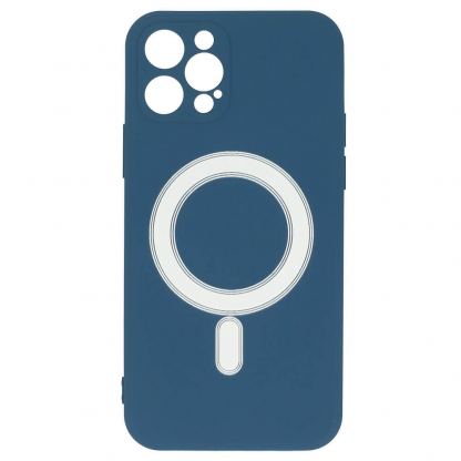 Tel Protect MagSilicone Case - силиконов (TPU) калъф с вграден магнитен конектор (MagSafe) за iPhone 12 mini (тъмносин) 4