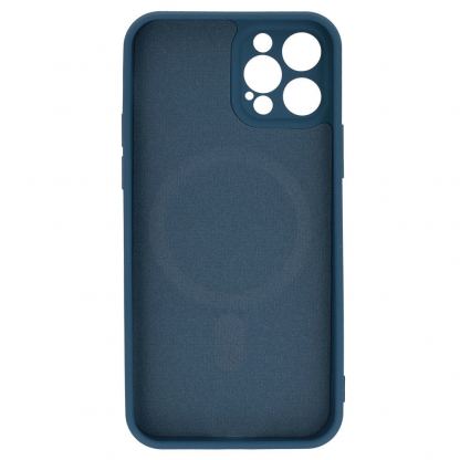 Tel Protect MagSilicone Case - силиконов (TPU) калъф с вграден магнитен конектор (MagSafe) за iPhone 12 mini (тъмносин) 5