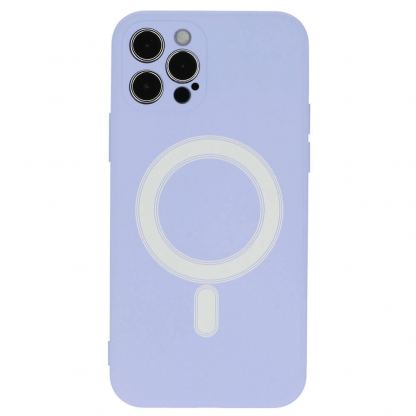 Tel Protect MagSilicone Case - силиконов (TPU) калъф с вграден магнитен конектор (MagSafe) за iPhone 12 mini (лилав) 2