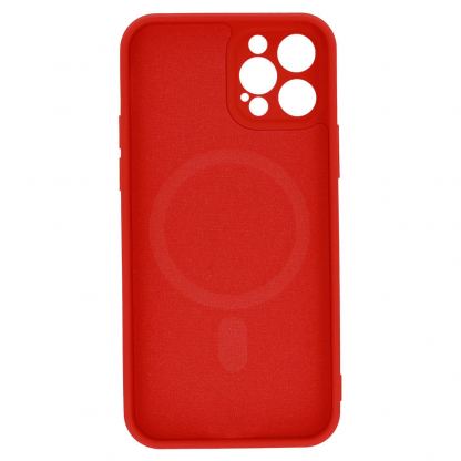 Tel Protect MagSilicone Case - силиконов (TPU) калъф с вграден магнитен конектор (MagSafe) за iPhone 12 mini (червен) 2